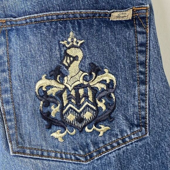 Vintage y2k Levi’s Signature Embroidered Pocket Regular Straight Fit Jeans 34 - Picture 4 of 6